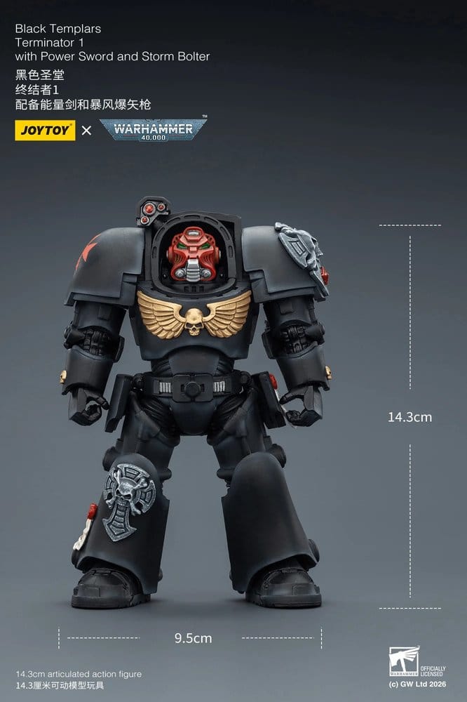 Warhammer 40,000 Actionfigur Black Templars Terminator 1 with Power Sword and Storm Bolter 14 cm Image 5