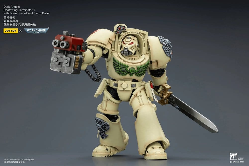 Warhammer 40,000 Actionfigur Dark Angels Deathwing Terminator 1 with Power Sword and Storm Bolter 14 cm Image 2