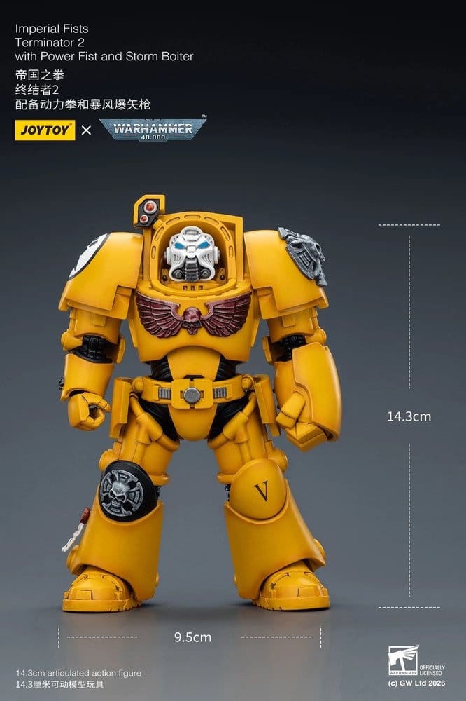 Warhammer 40,000 Actionfigur Imperial Fists Terminator 2 with Power Fist and Storm Bolter 14 cm Image 4
