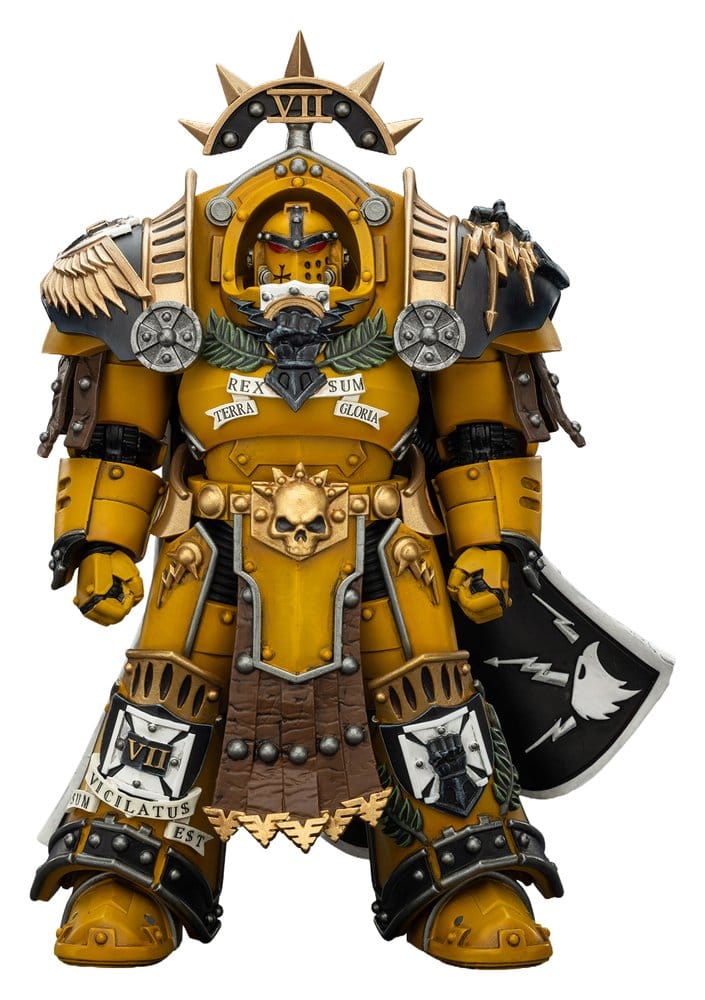 Warhammer Imperial Fists Actionfigur Legion Praetor in Tartaros Terminator Armourwith Power Sword and Vigil Storm Shield 14 cm Image 1
