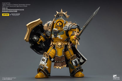 Warhammer Imperial Fists Actionfigur Legion Praetor in Tartaros Terminator Armourwith Power Sword and Vigil Storm Shield 14 cm Image 6