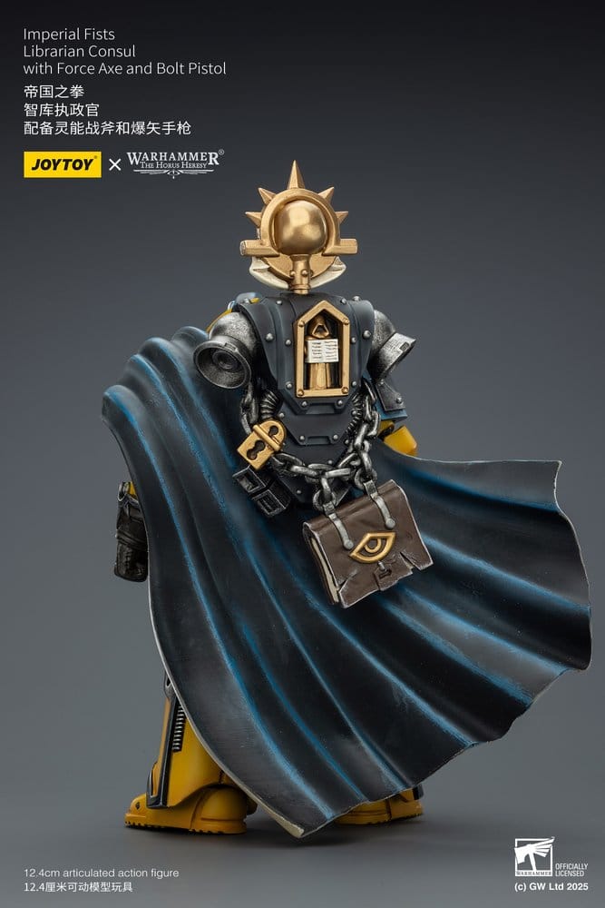 Warhammer Imperial Fists Actionfigur Librarian Consulwith Force Axe and Bolt Pistol 12 cm Image 5