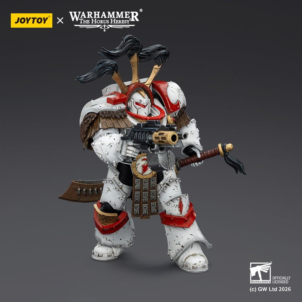 Warhammer 40,000 Actionfigur White Scars Legion Praetor in Cataphractii Terminator Armour with Cyber Hawk Chogorian sword and combi-melta 14 cm Image 4