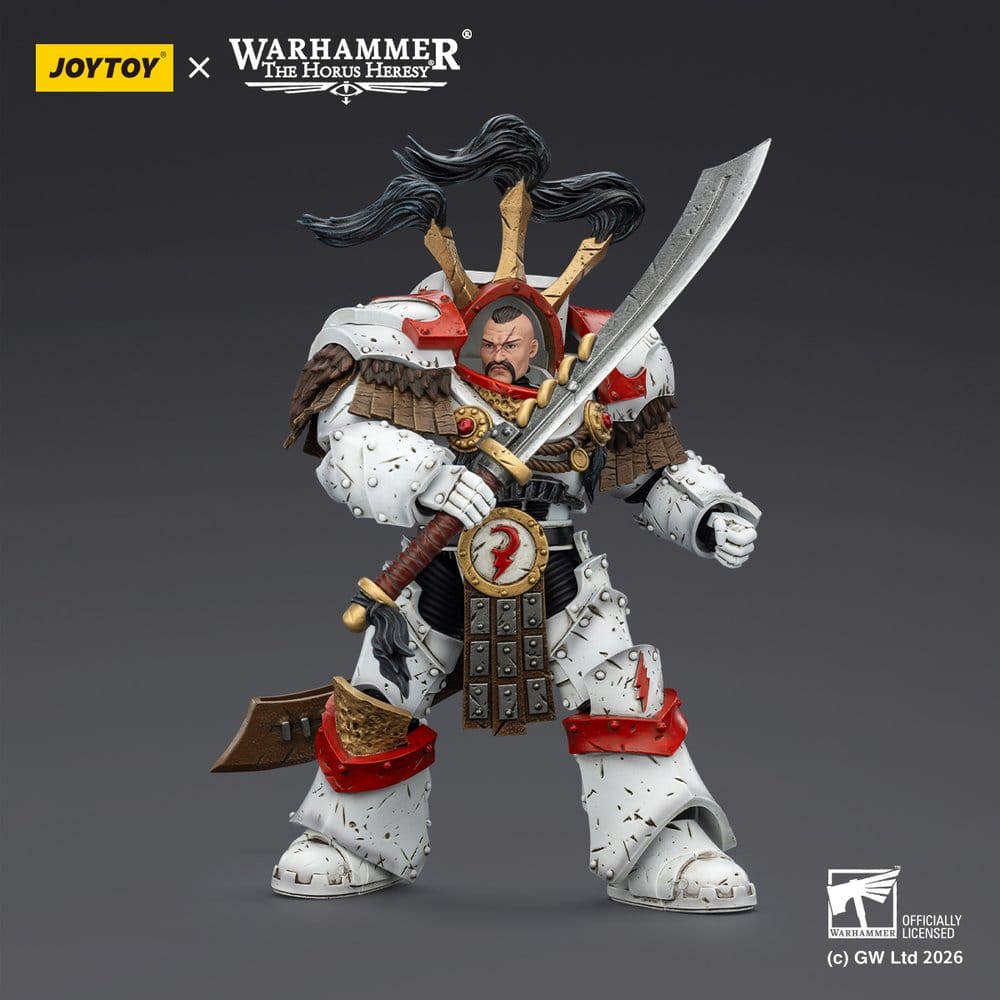Warhammer 40,000 Actionfigur White Scars Legion Praetor in Cataphractii Terminator Armour with Cyber Hawk Chogorian sword and combi-melta 14 cm Image 5