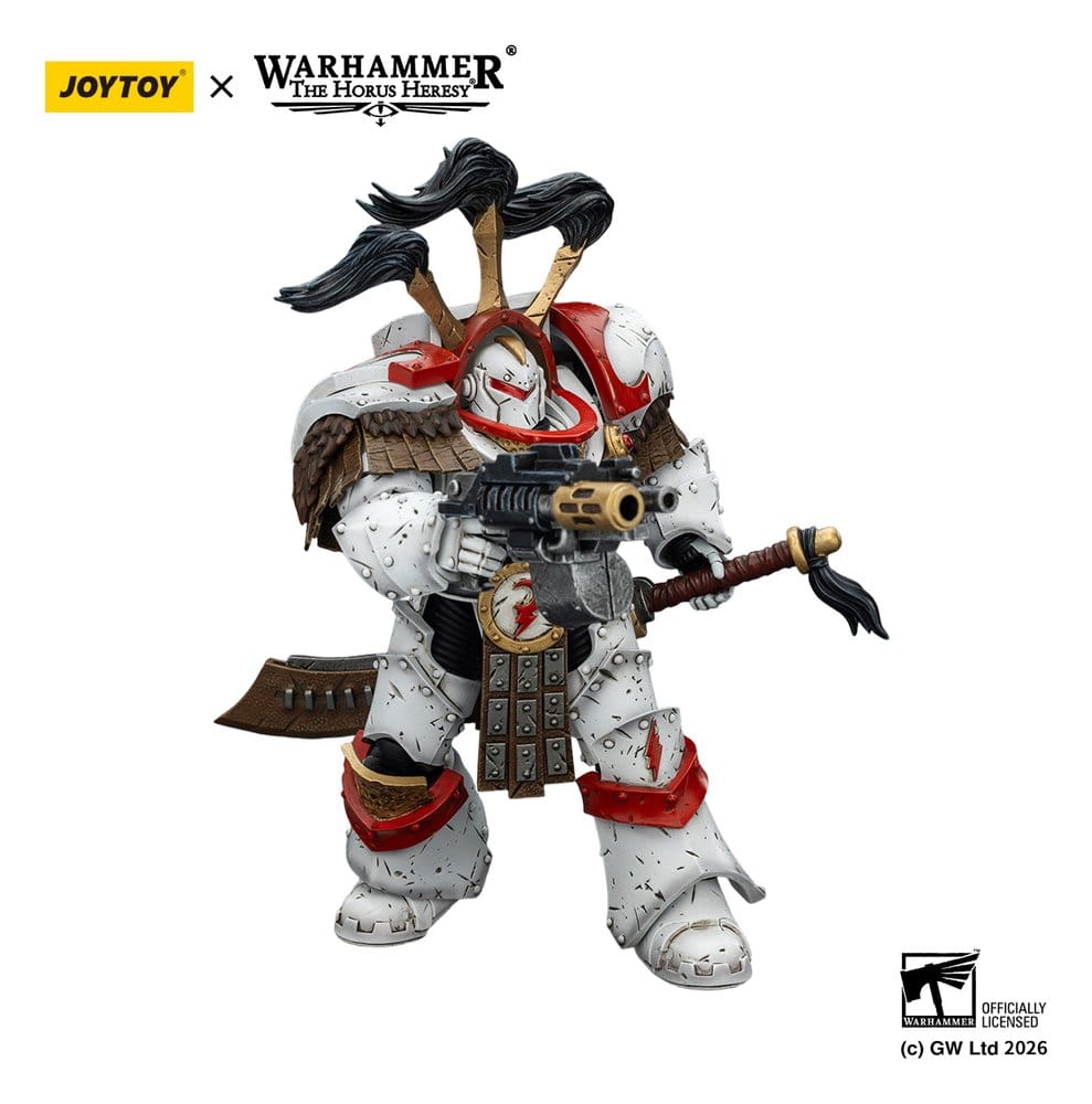 Warhammer 40,000 Actionfigur White Scars Legion Praetor in Cataphractii Terminator Armour with Cyber Hawk Chogorian sword and combi-melta 14 cm Image 8