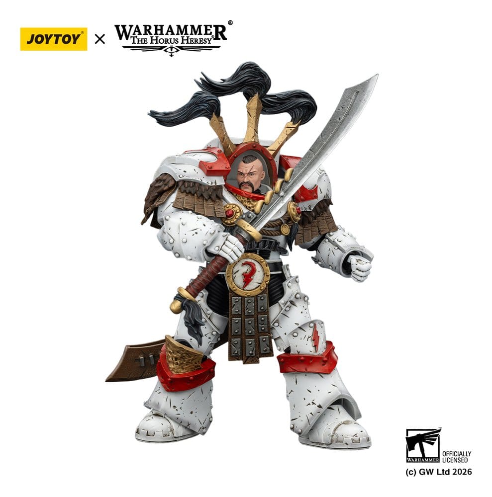 Warhammer 40,000 Actionfigur White Scars Legion Praetor in Cataphractii Terminator Armour with Cyber Hawk Chogorian sword and combi-melta 14 cm Image 9