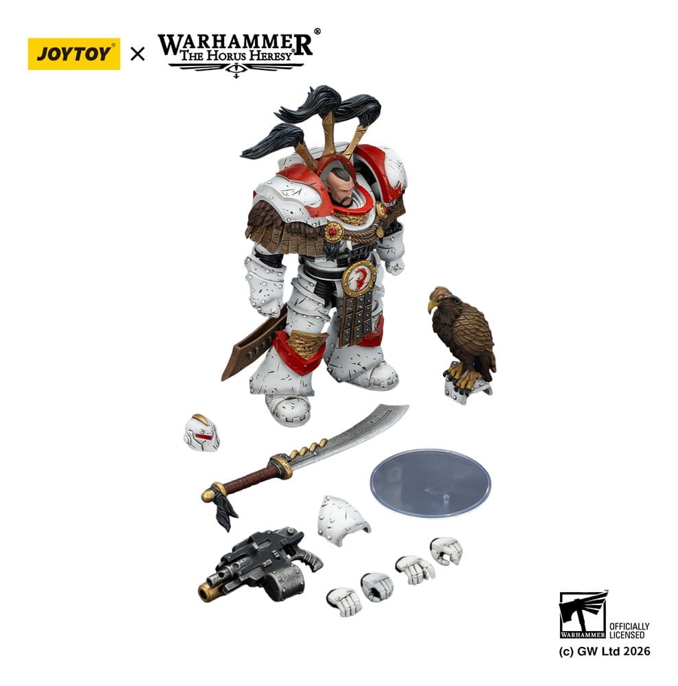 Warhammer 40,000 Actionfigur White Scars Legion Praetor in Cataphractii Terminator Armour with Cyber Hawk Chogorian sword and combi-melta 14 cm Image 10