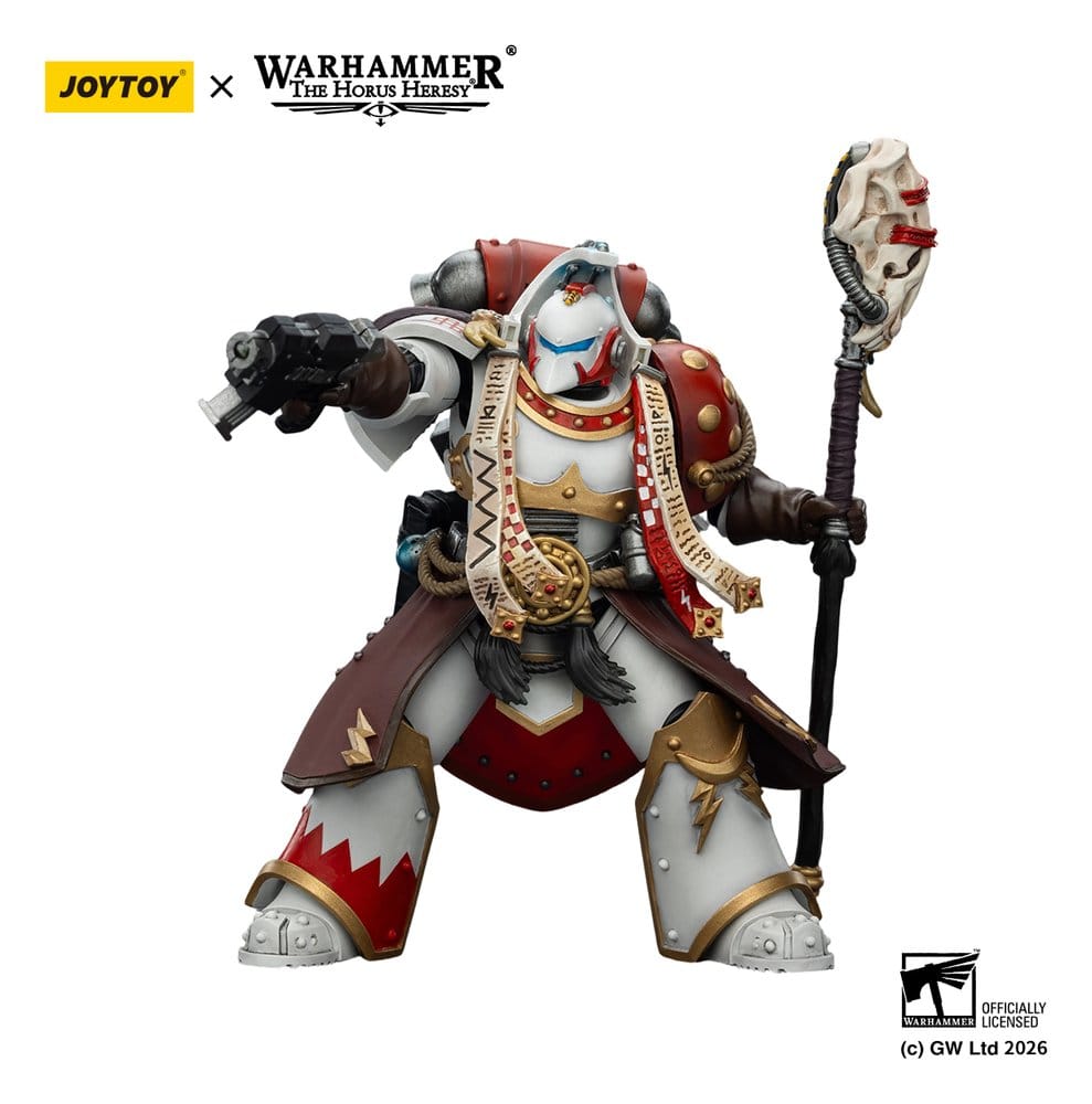 Warhammer 40,000 Actionfigur White Scars Stormseer Consulwith Force Staff and Bolt Pistol 12 cm Image 8