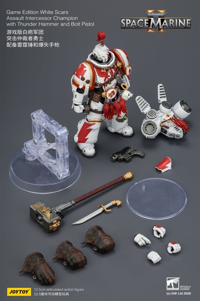 Warhammer Actionfigur Game Edition White Scars Assault Intercessor Champion 13 cm Image 10