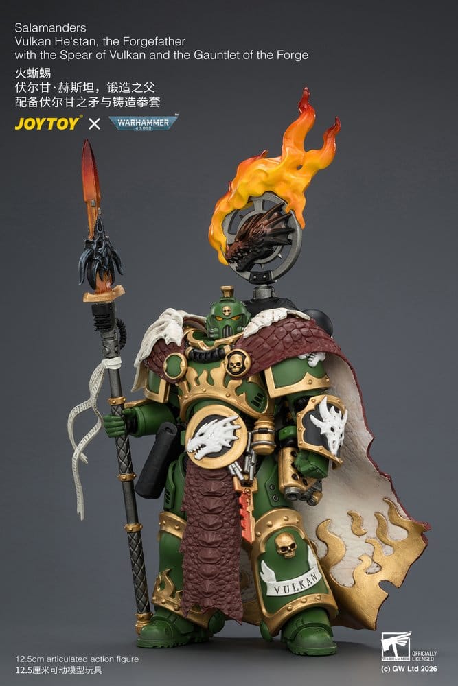 Warhammer Actionfigur Salamanders Vulkan He'stan, the Forgefather 13 cm Image 4