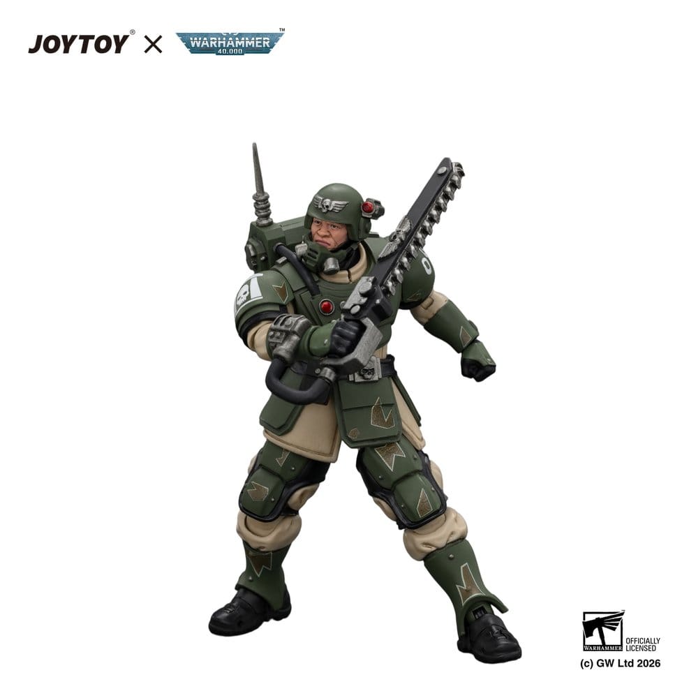 Warhammer Actionfigur Astra Militarum Kasrkin 1 with Chainsword and Plasma Pistol Image 3