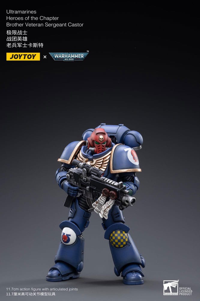 Warhammer 40k Actionfigur 1/18 Ultramarines Heroes of the Chapter Brother Veteran Sergeant Castor 12 cm Image 1