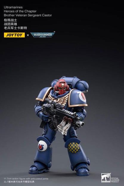 Warhammer 40k Actionfigur 1/18 Ultramarines Heroes of the Chapter Brother Veteran Sergeant Castor 12 cm Image 1