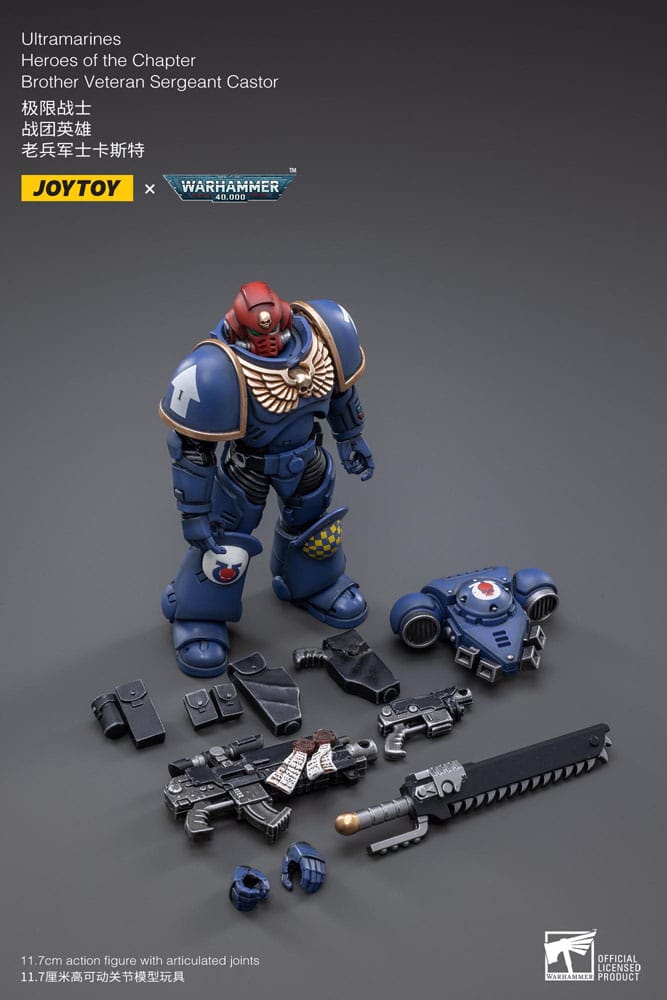 Warhammer 40k Actionfigur 1/18 Ultramarines Heroes of the Chapter Brother Veteran Sergeant Castor 12 cm Image 5