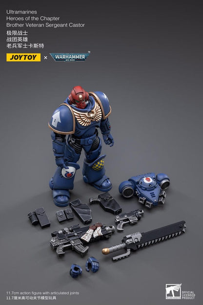 Warhammer 40k Actionfigur 1/18 Ultramarines Heroes of the Chapter Brother Veteran Sergeant Castor 12 cm Image 5