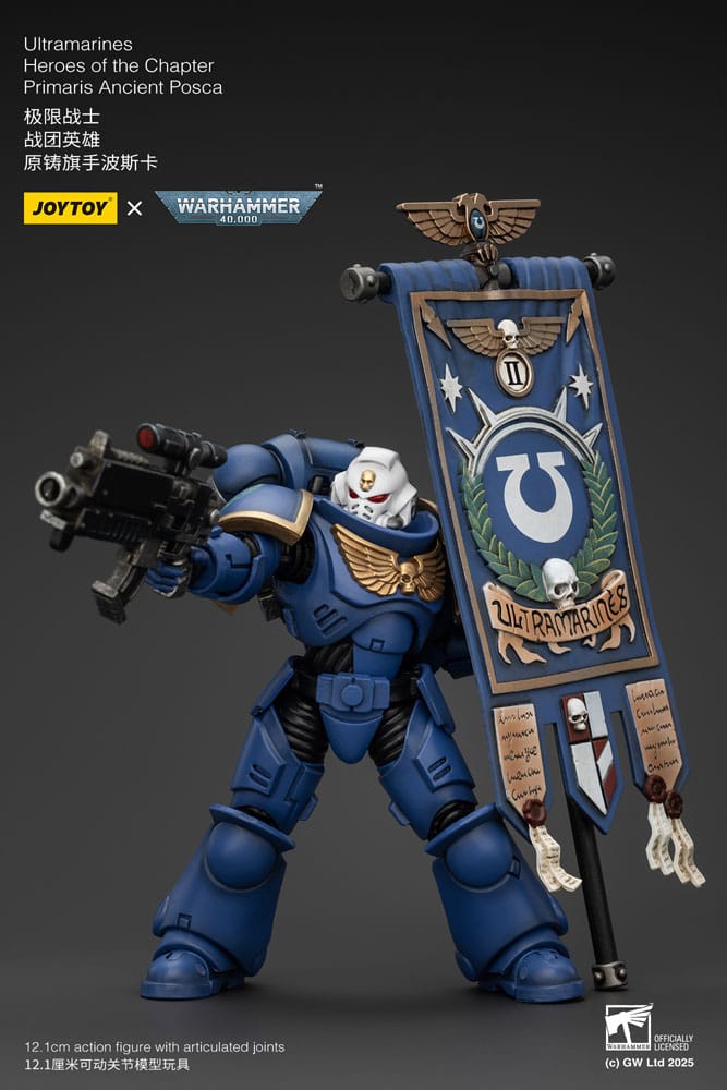 Warhammer 40k Actionfigur 1/18 Ultramarines Heroes of the Chapter Primaris Ancient Posca 20 cm Image 4