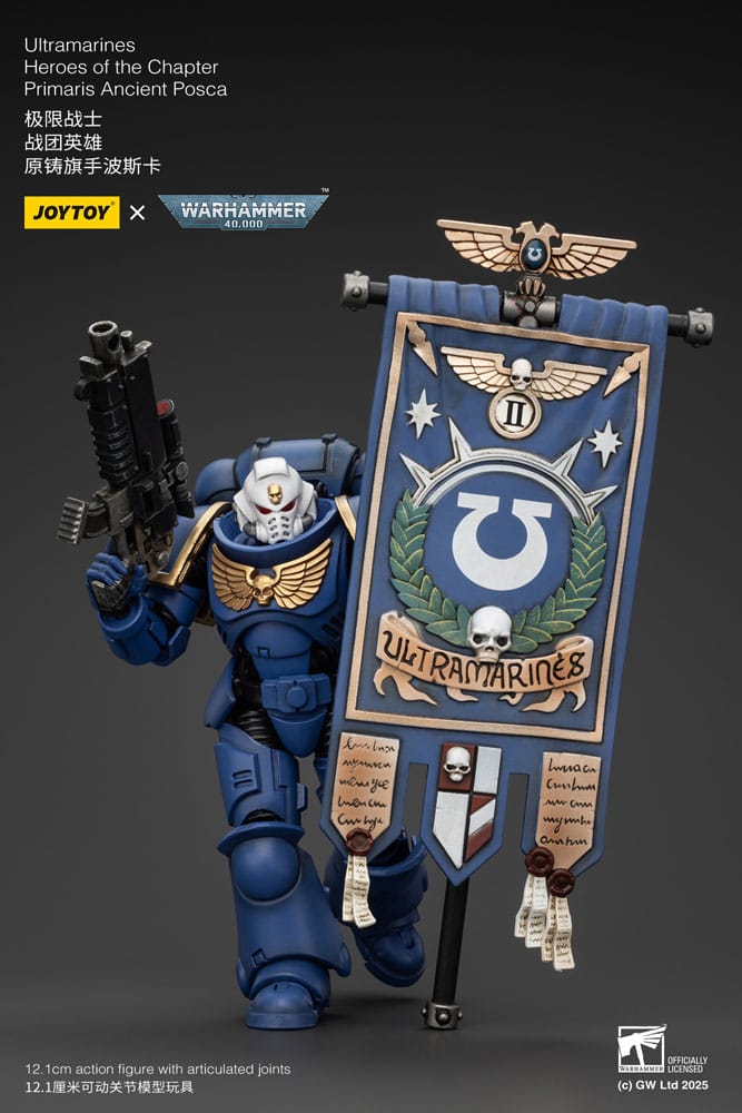 Warhammer 40k Actionfigur 1/18 Ultramarines Heroes of the Chapter Primaris Ancient Posca 20 cm Image 5