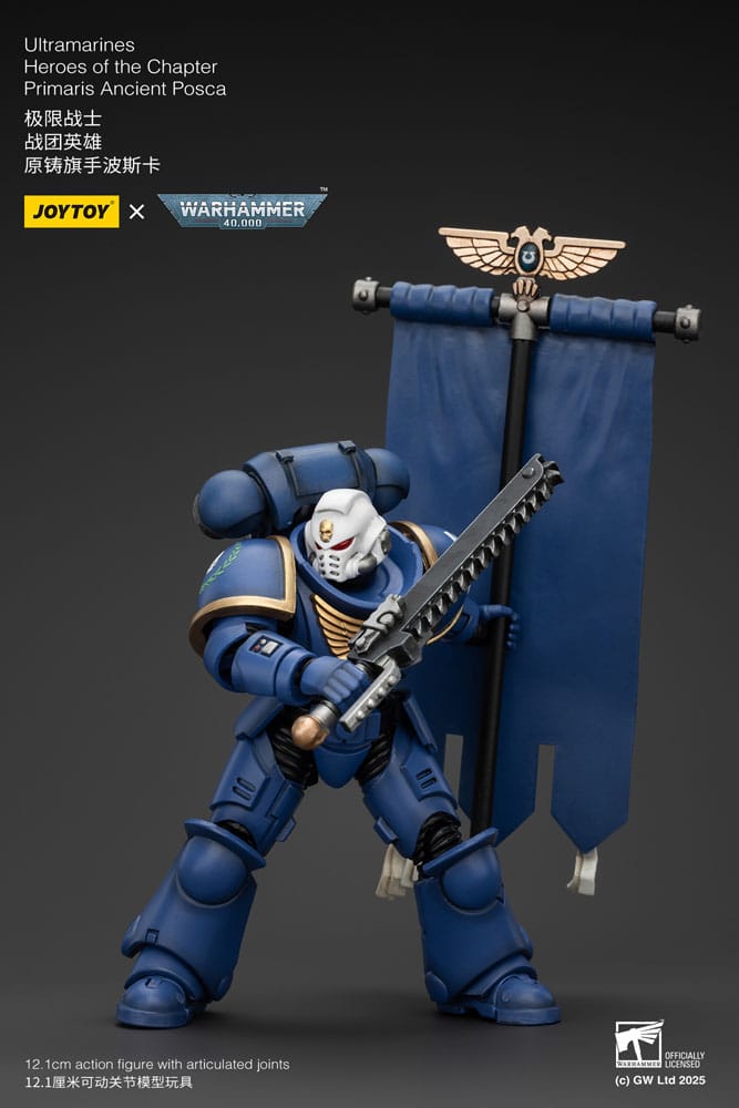 Warhammer 40k Actionfigur 1/18 Ultramarines Heroes of the Chapter Primaris Ancient Posca 20 cm Image 7