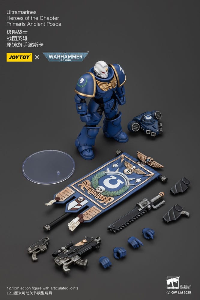 Warhammer 40k Actionfigur 1/18 Ultramarines Heroes of the Chapter Primaris Ancient Posca 20 cm Image 9