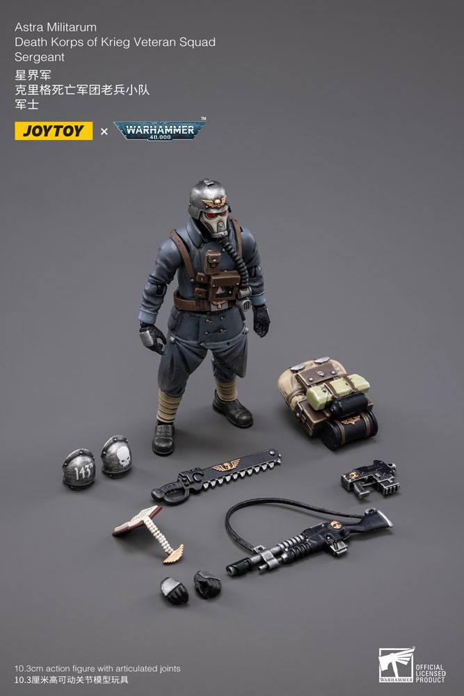 Warhammer 40k Actionfigur 1/18 Death Korps of Krieg Veteran Squad Sergeant 10 cm Image 5
