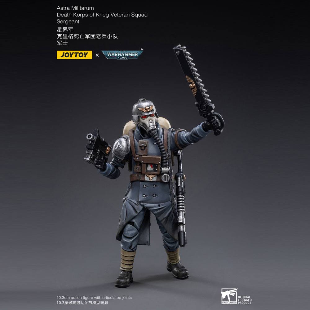 Warhammer 40k Actionfigur 1/18 Death Korps of Krieg Veteran Squad Sergeant 10 cm Image 6