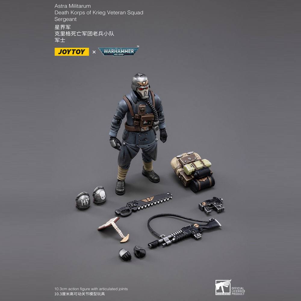 Warhammer 40k Actionfigur 1/18 Death Korps of Krieg Veteran Squad Sergeant 10 cm Image 8