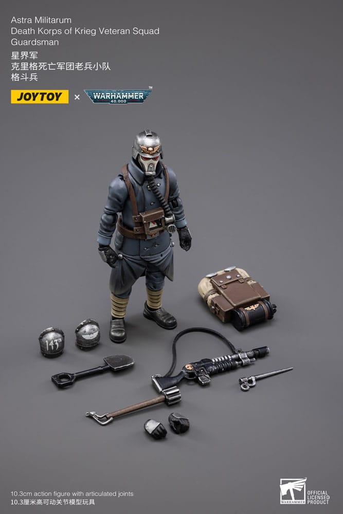 Warhammer 40k Actionfigur 1/18 Astra MilitarumDeath Korps of Krieg Veteran Squad Guardsman 11 cm Image 3