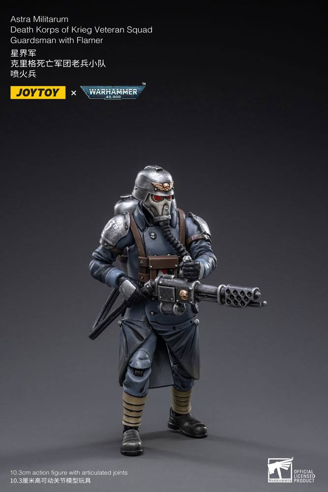Warhammer 40k Actionfigur 1/18 Death Korps of Krieg Veteran Squad Guardsman with Flamer 10 cm Image 3