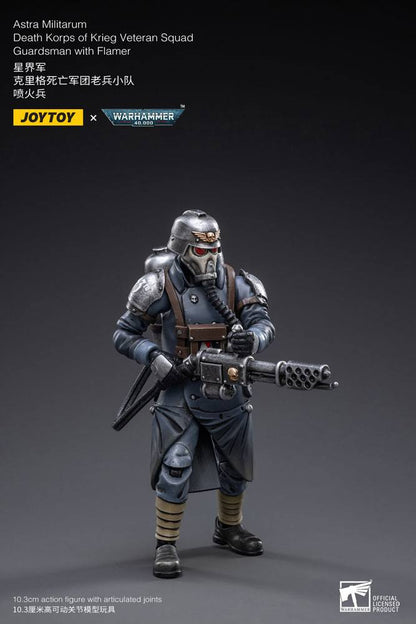 Warhammer 40k Actionfigur 1/18 Death Korps of Krieg Veteran Squad Guardsman with Flamer 10 cm Image 3