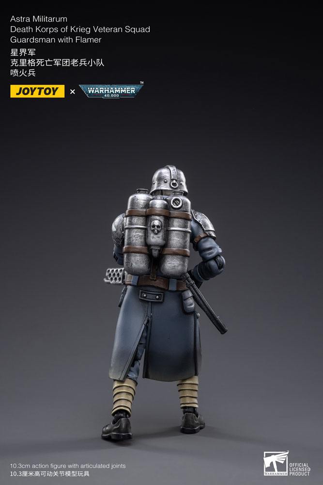 Warhammer 40k Actionfigur 1/18 Death Korps of Krieg Veteran Squad Guardsman with Flamer 10 cm Image 4