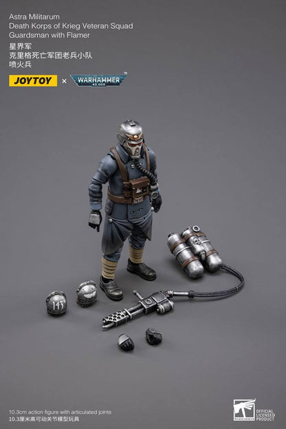 Warhammer 40k Actionfigur 1/18 Death Korps of Krieg Veteran Squad Guardsman with Flamer 10 cm Image 5