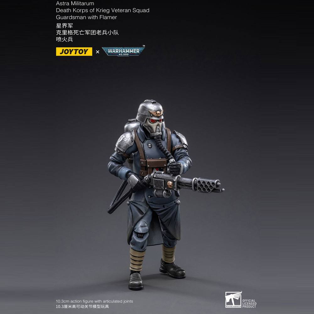 Warhammer 40k Actionfigur 1/18 Death Korps of Krieg Veteran Squad Guardsman with Flamer 10 cm Image 6