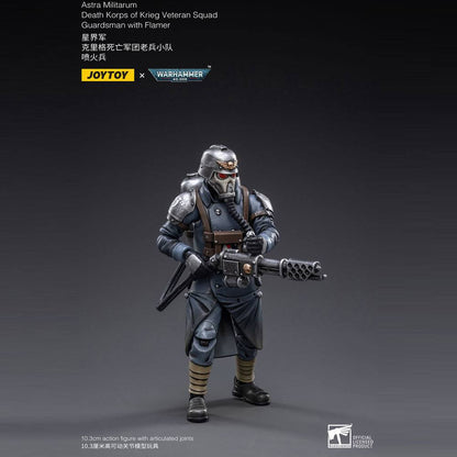 Warhammer 40k Actionfigur 1/18 Death Korps of Krieg Veteran Squad Guardsman with Flamer 10 cm Image 6