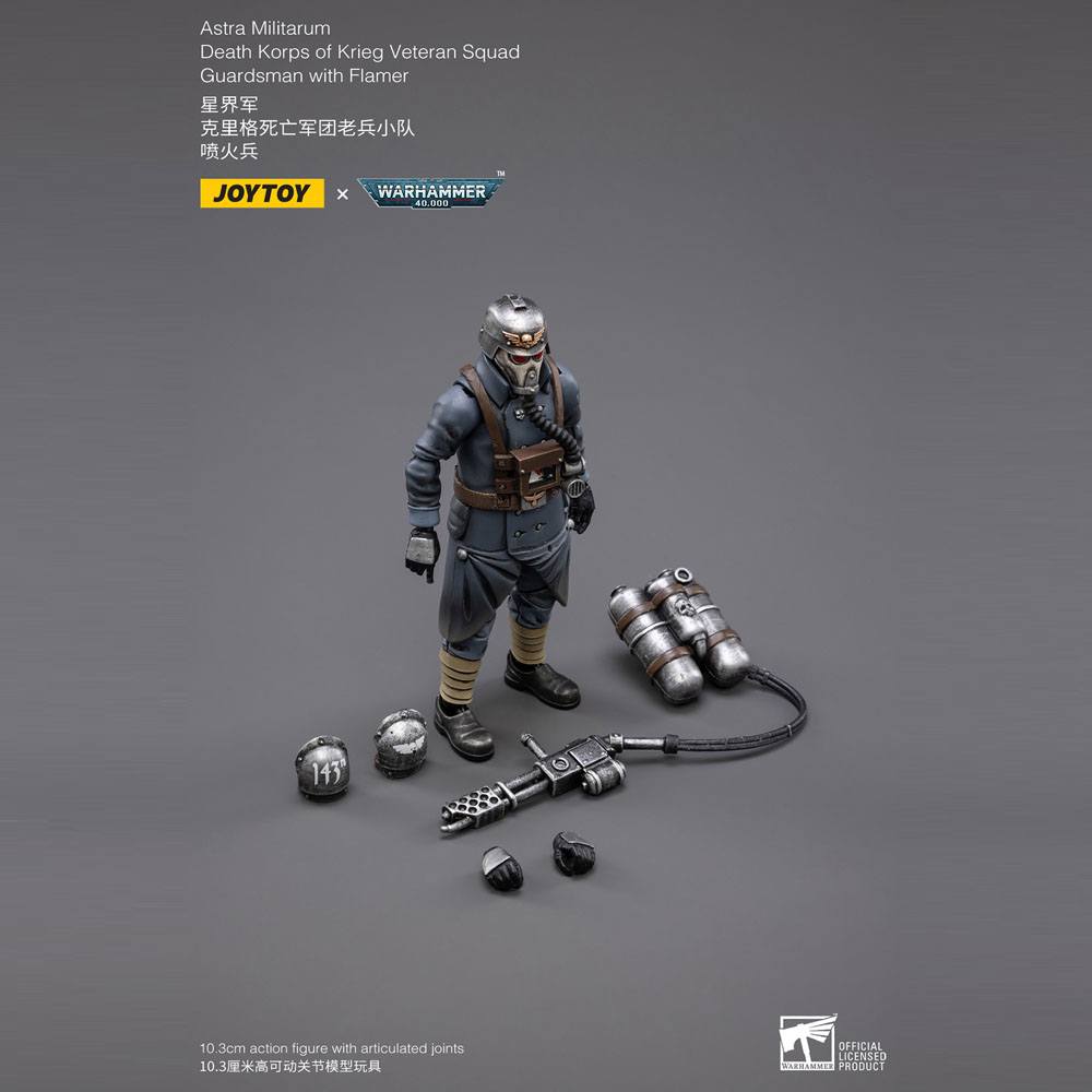 Warhammer 40k Actionfigur 1/18 Death Korps of Krieg Veteran Squad Guardsman with Flamer 10 cm Image 8