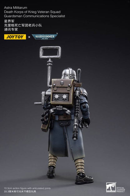 Warhammer 40k Actionfigur 1/18 Death Korps of Krieg Veteran Squad Guardsman Communications Specialist 10 cm Image 3