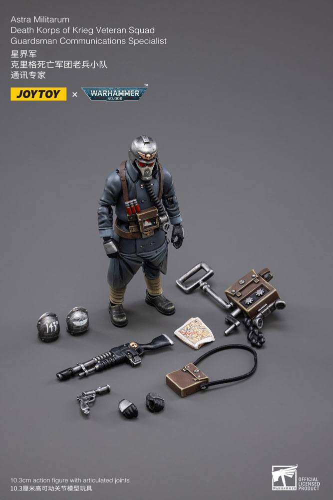 Warhammer 40k Actionfigur 1/18 Death Korps of Krieg Veteran Squad Guardsman Communications Specialist 10 cm Image 4