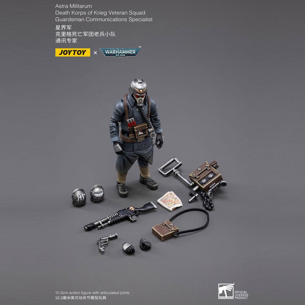 Warhammer 40k Actionfigur 1/18 Death Korps of Krieg Veteran Squad Guardsman Communications Specialist 10 cm Image 6