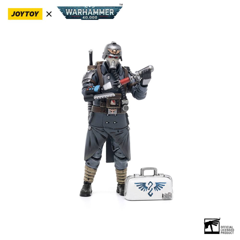 Warhammer 40k Actionfigur 1/18 Death Korps of Krieg Veteran Squad Guardsman Medic 10 cm Image 1