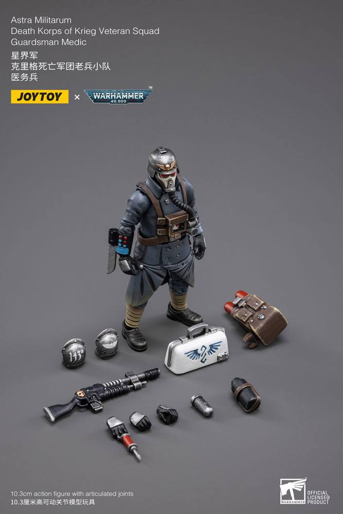 Warhammer 40k Actionfigur 1/18 Death Korps of Krieg Veteran Squad Guardsman Medic 10 cm Image 4