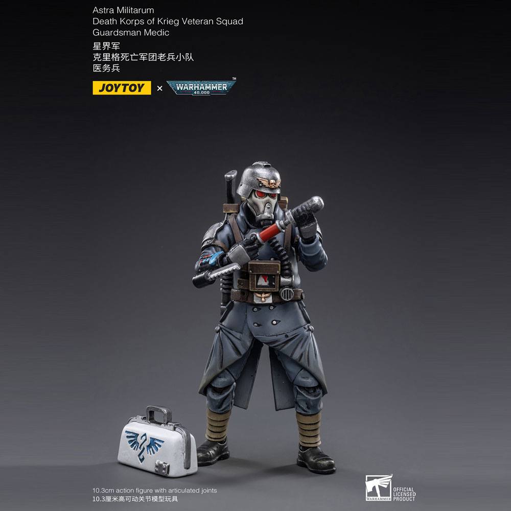 Warhammer 40k Actionfigur 1/18 Death Korps of Krieg Veteran Squad Guardsman Medic 10 cm Image 6
