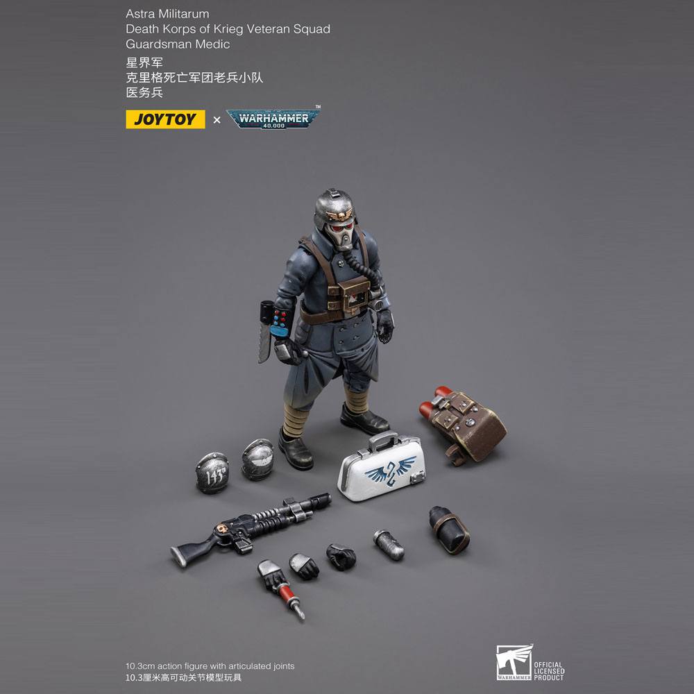 Warhammer 40k Actionfigur 1/18 Death Korps of Krieg Veteran Squad Guardsman Medic 10 cm Image 8