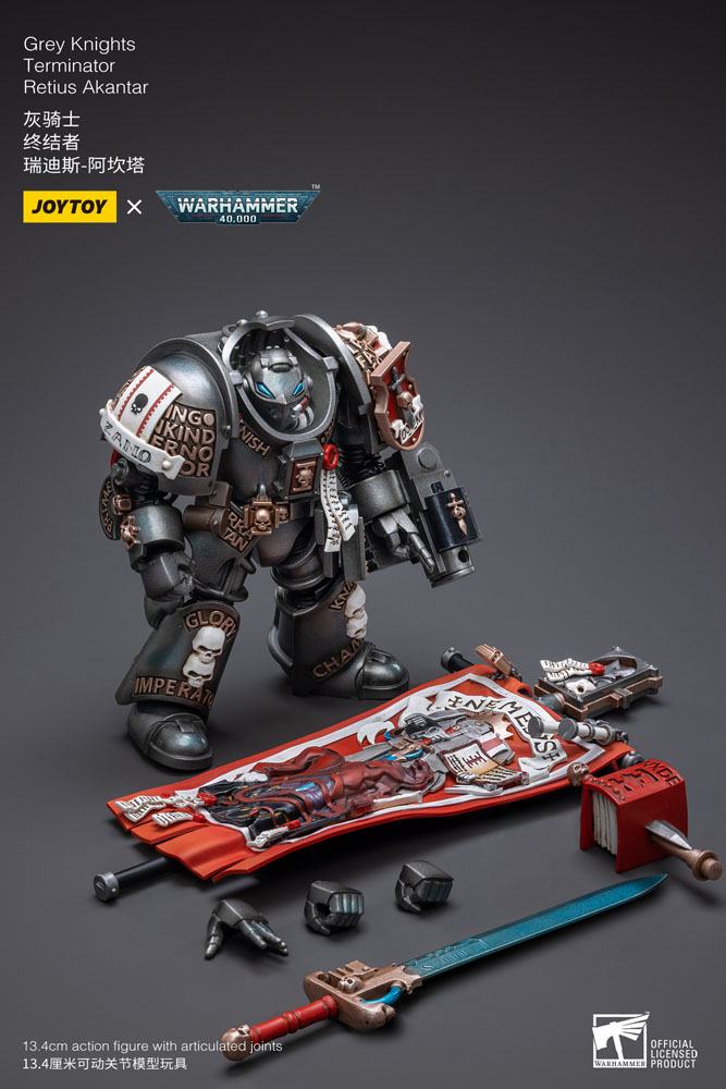 Warhammer 40k Actionfigur 1/18 Grey Knights Terminator Retius Akantar 13 cm Image 8