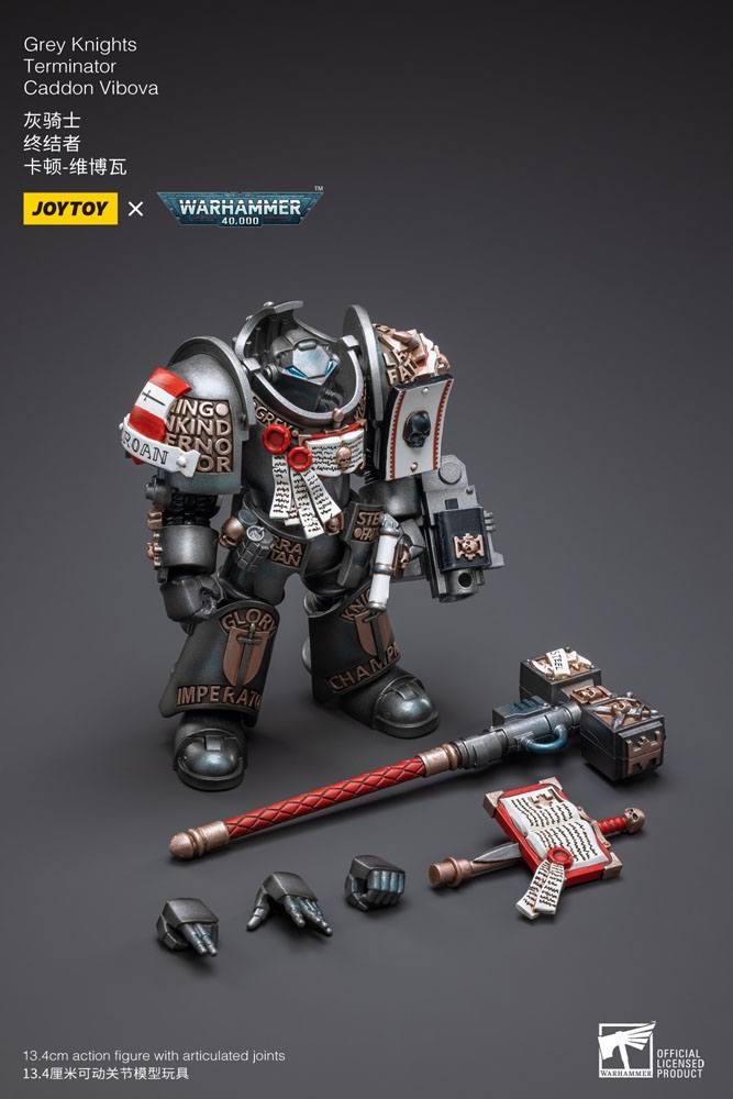 Warhammer 40k Actionfigur 1/18 Grey Knights Terminator Caddon Vibova 13 cm Image 8