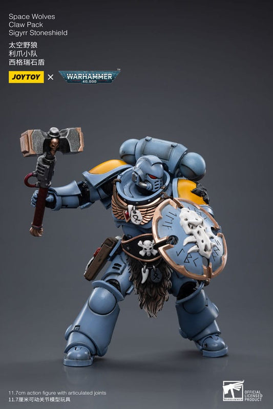 Warhammer 40k Actionfigur 1/18 Space Wolves Claw Pack Sigyrr Stoneshield 12 cm Image 2