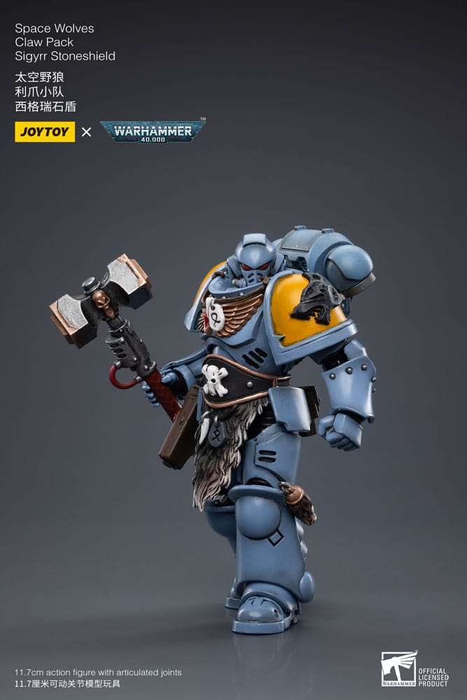 Warhammer 40k Actionfigur 1/18 Space Wolves Claw Pack Sigyrr Stoneshield 12 cm Image 3