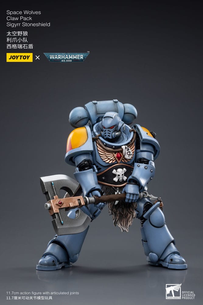 Warhammer 40k Actionfigur 1/18 Space Wolves Claw Pack Sigyrr Stoneshield 12 cm Image 5