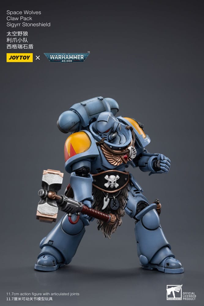 Warhammer 40k Actionfigur 1/18 Space Wolves Claw Pack Sigyrr Stoneshield 12 cm Image 6