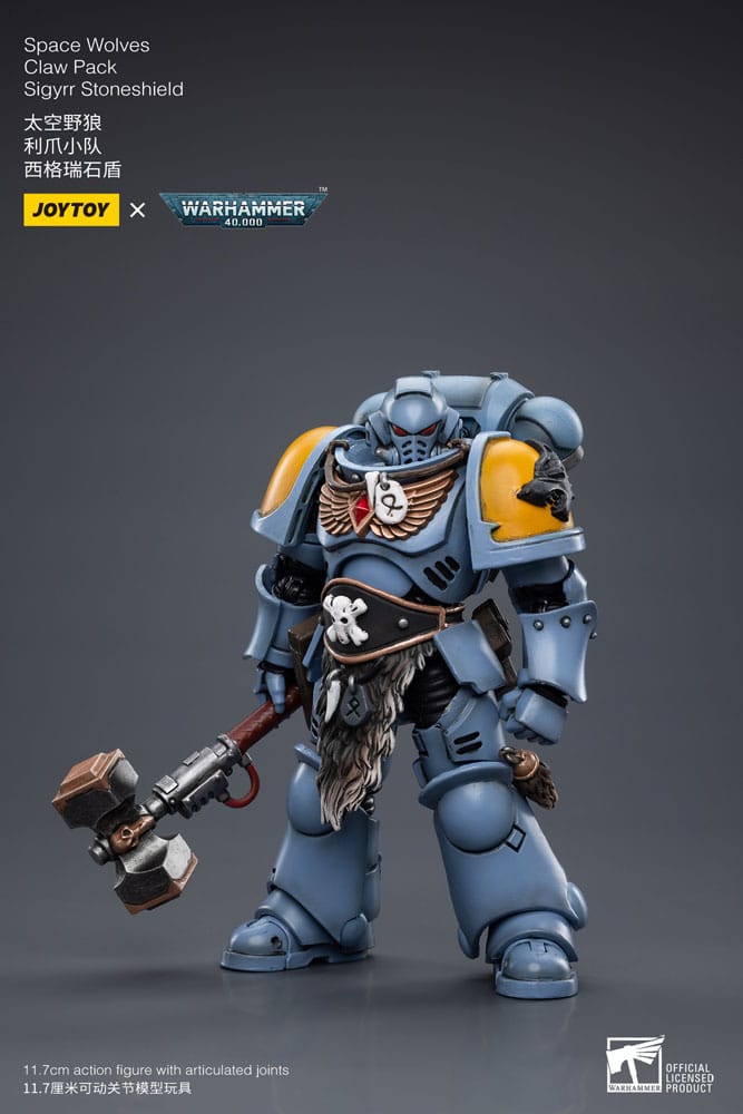 Warhammer 40k Actionfigur 1/18 Space Wolves Claw Pack Sigyrr Stoneshield 12 cm Image 8
