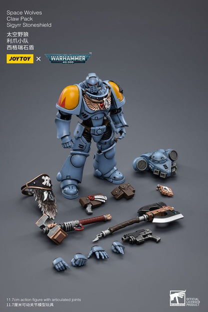 Warhammer 40k Actionfigur 1/18 Space Wolves Claw Pack Sigyrr Stoneshield 12 cm Image 10