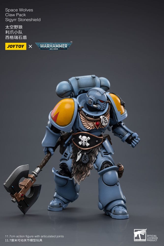 Warhammer 40k Actionfigur 1/18 Space Wolves Claw Pack Sigyrr Stoneshield 12 cm Image 16